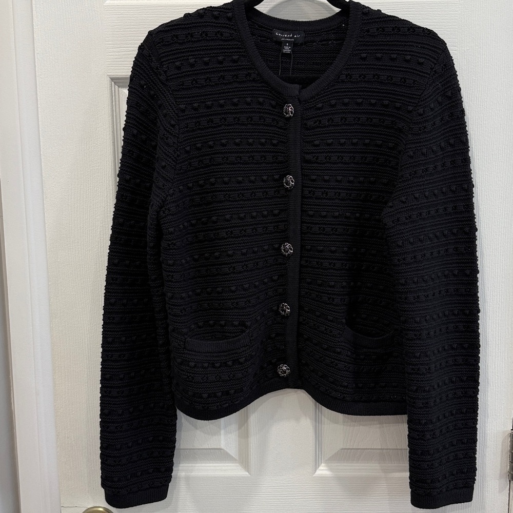 Current Air Cardigan Pockets Black size Small